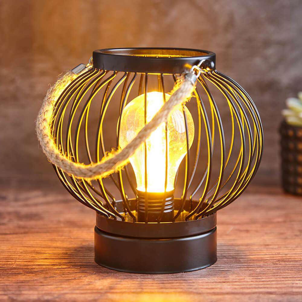 Click to view product details and reviews for Billyoh Cage Lantern With Edison Bulb Black Metal.